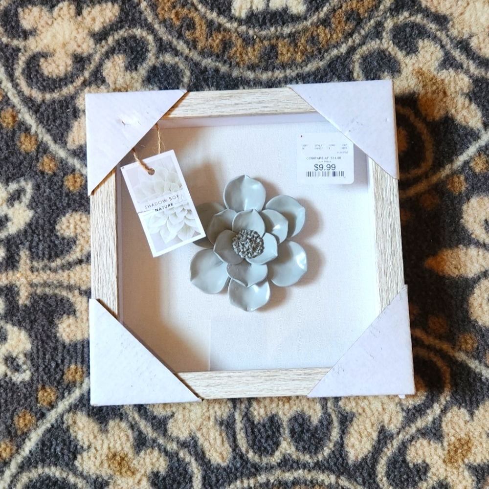 🎈2/$15 Flower in shadow box